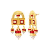 Temple Bell Aztec Inspired Earrings