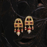 Temple Bell Aztec Inspired Earrings