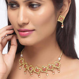 Temple Bell Gold Plated Necklace Set