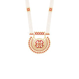 Temple Bell Faux Pearls Embellished Necklace