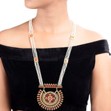 Temple Bell Faux Pearls Embellished Necklace