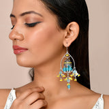 Bagh E Fiza Flower Jhumka Earrings