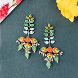 Bagh E Fiza Colourful Enamel Embellished Earrings