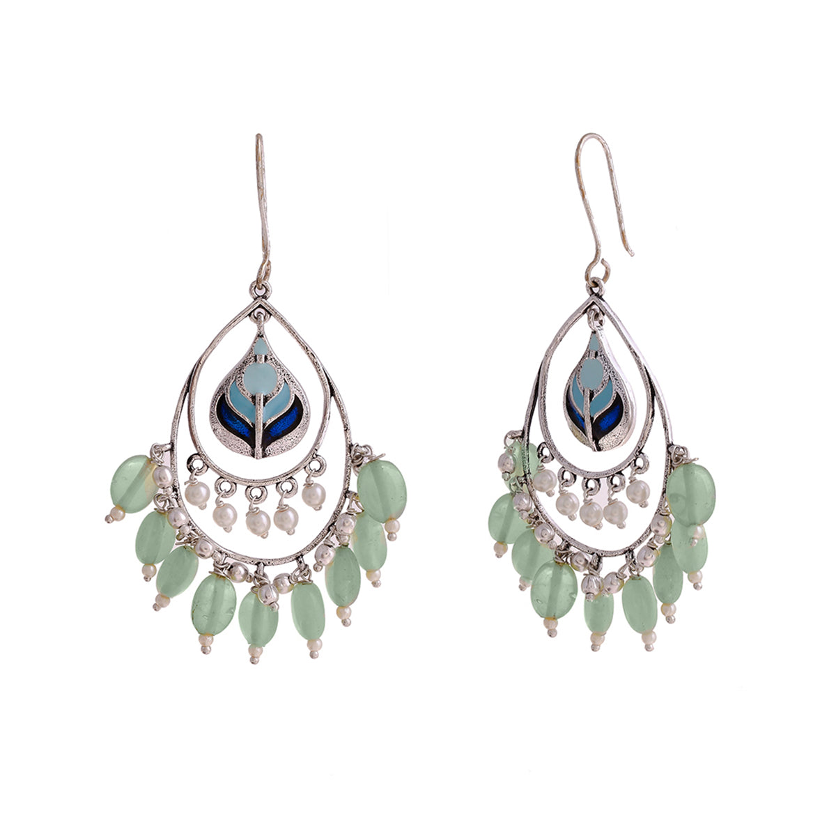 Bagh E Fiza Green Beads Earrings – VOYLLA