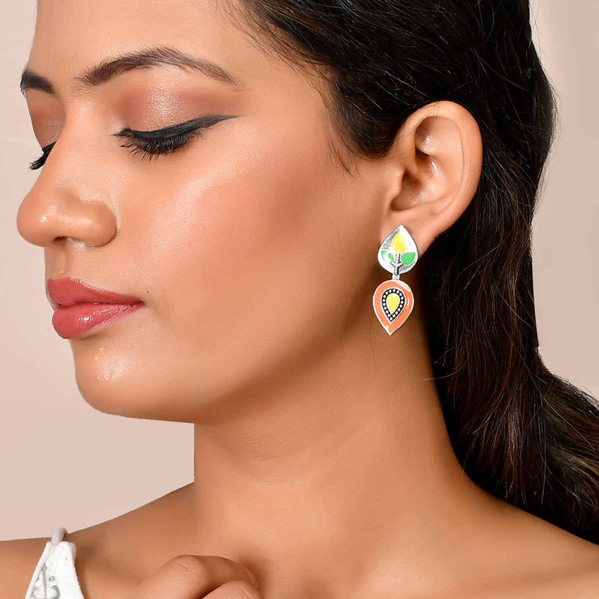 Bagh E Fiza Floral Design Earrings
