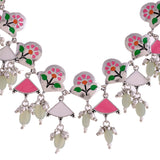 Bagh E Fiza Basanti Leaves and Flowers Necklace