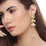 Veerangana Faux Pearls Drop Earrings