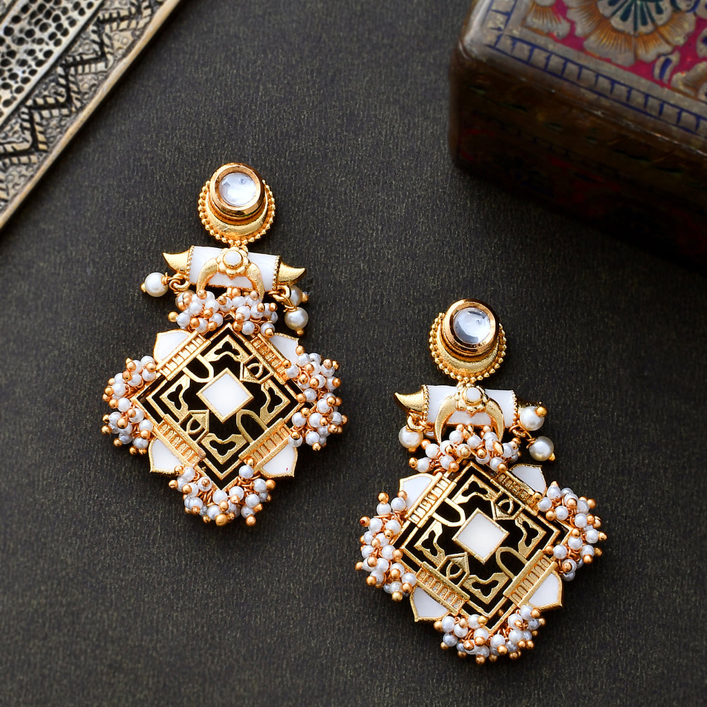 Veerangana Antique Style Drop Earrings VOYLLA