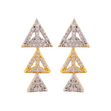 Matrix Triangles Drop Earrings