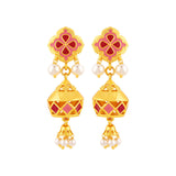 Khanak Jhumki Lattice Design Earrings