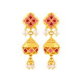 Khanak Jhumki Lattice Design Earrings