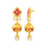 Khanak Jhumki Lattice Design Earrings