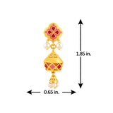 Khanak Jhumki Lattice Design Earrings