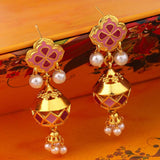 Khanak Jhumki Lattice Design Earrings