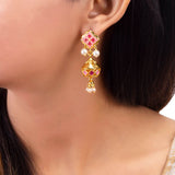 Khanak Jhumki Lattice Design Earrings