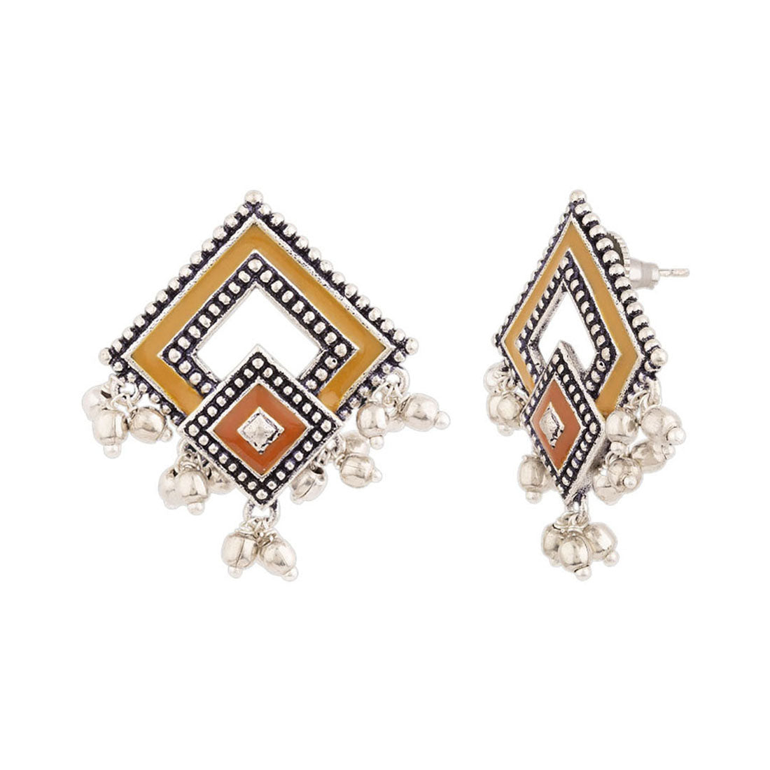 Sanwari Rhombus Brass Earrings