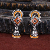 Sanwari Lightly Enameled Drop Earrings