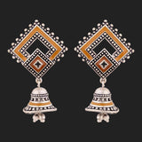 Sanwari Enameled Rhombus Earrings