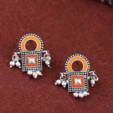 Sanwari Square Enameled Earrings