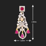 House of Royals CZ Gems Drop Earrings