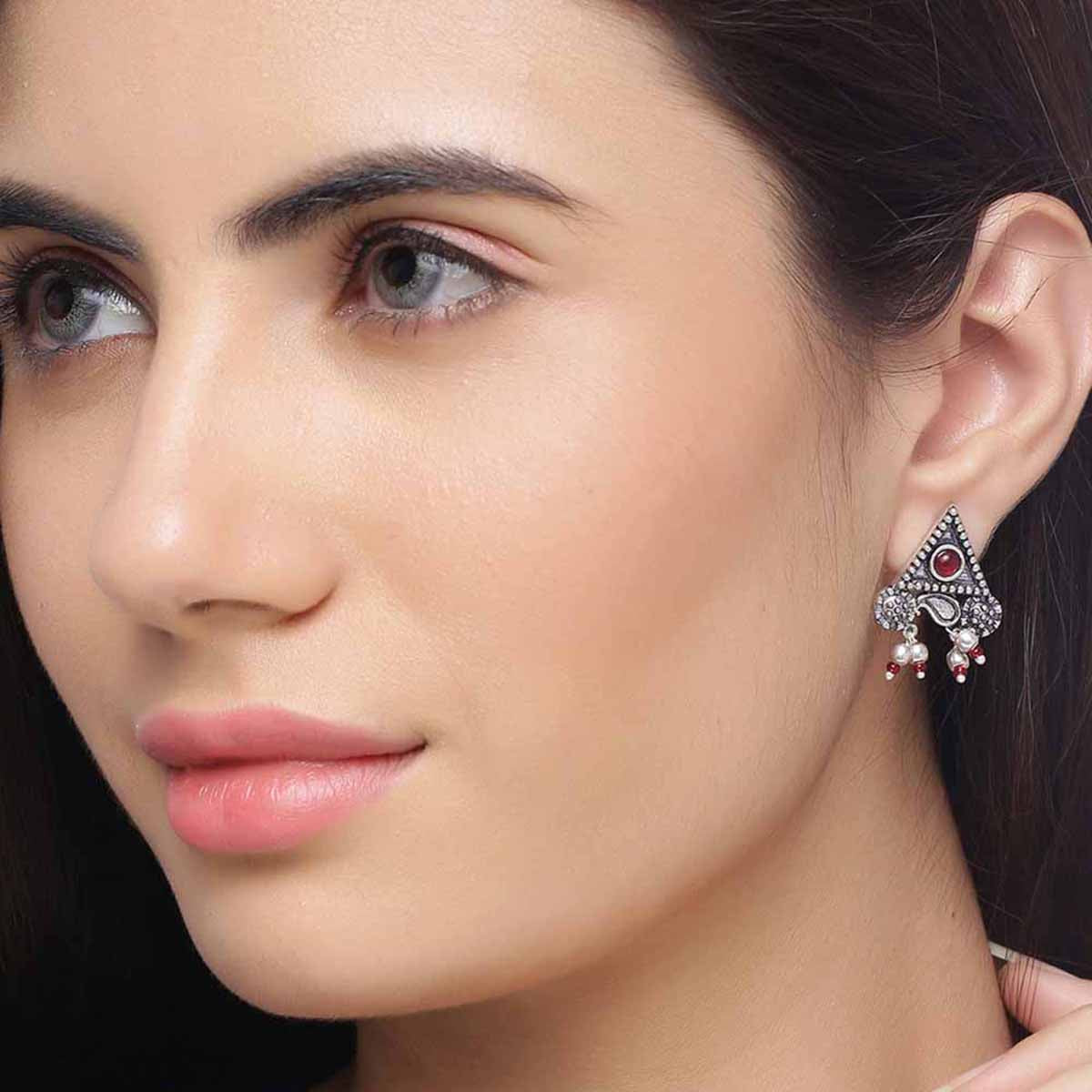 Abhira Triangle Stud Earrings