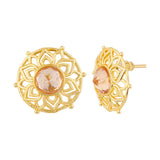 Golden Glitz Rangoli Inspired Earrings