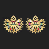 Navratan Temple Design Earrings