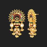 Navratan Ethnic Rangoli Pattern Necklace Set