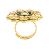 Manmayi Faux Kundan Floral Ring