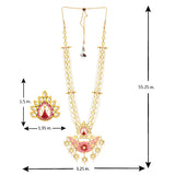 Manmayi Floral and Peacock Motifs Necklace Set