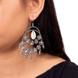 Mohenjo-Daro Double Hoop Shell Earrings