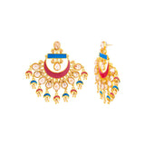 Chandrima CZ Gems Embellished Hoop Earrings