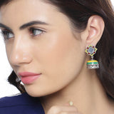 Rabaari Geometric Jhumka Earrings