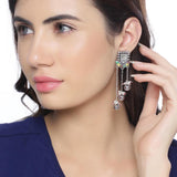 Rabaari Asymmetrical Enameled Drop Earrings