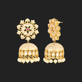 Udaipur Ethnic Kundan Gemstones Jhumka Earrings