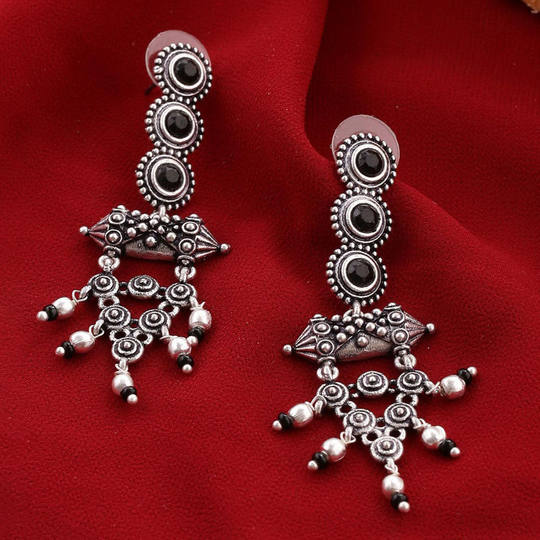 Nayantara Layered Circles Drop Earrings
