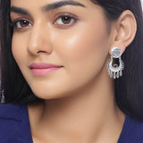 Nayantara Lightly Embellished Brass Drop Earrings