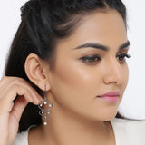 Jaali Pearl Ethnic Drop Earrings