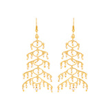 Jaali Pearl Layered Drop Style earrings