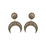 Baigani Half Moon Drop Earrings