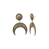 Baigani Half Moon Drop Earrings