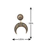 Baigani Half Moon Drop Earrings