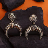 Baigani Half Moon Drop Earrings