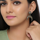Baigani Half Moon Drop Earrings