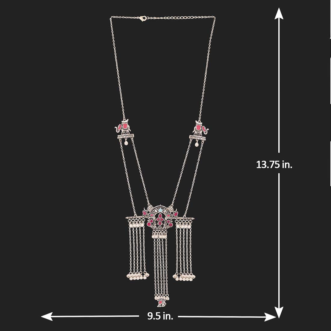 Doli Palki and Elephant Motifs Tassels Necklace