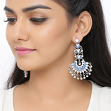 Indigo Affair Chandbali Drop Earrings