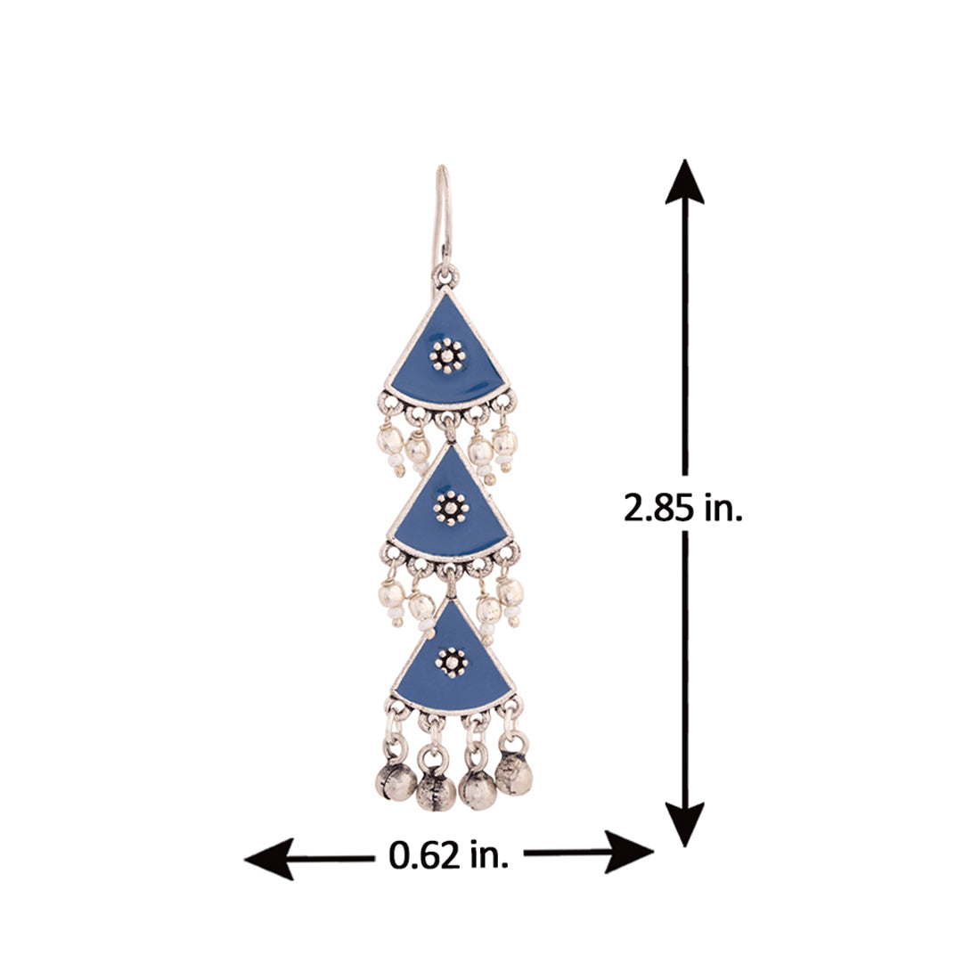 Indigo Affair Layered Triangles Earrings
