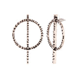Aztec Bar Circle and Bar Earrings