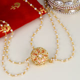 Borla Collection Faux Pearls Adorned Maang Tika
