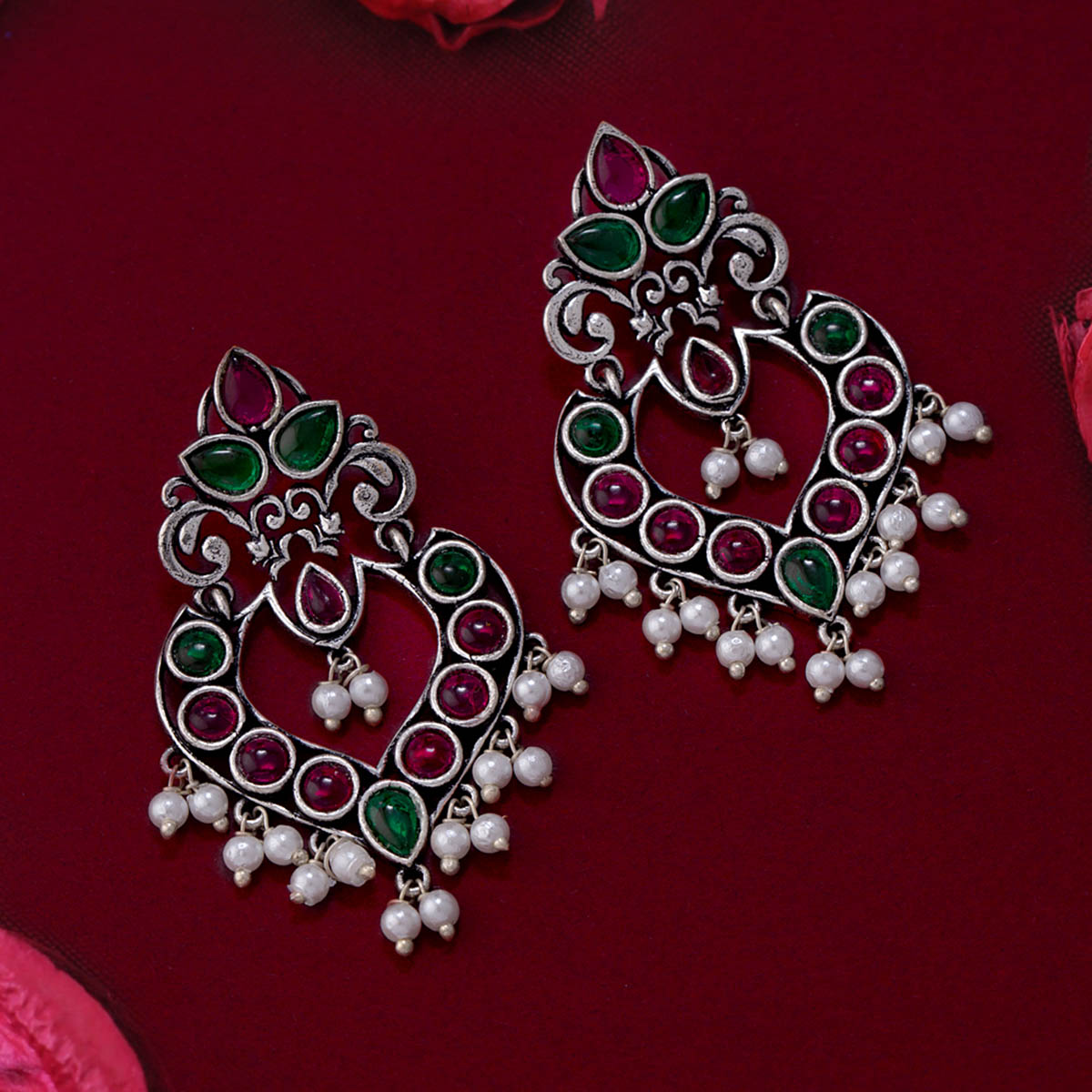 Gulistan Faux Pearls Embellished Earrings